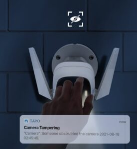 Detección de obstrucción del objetivo de la tapo C320WS