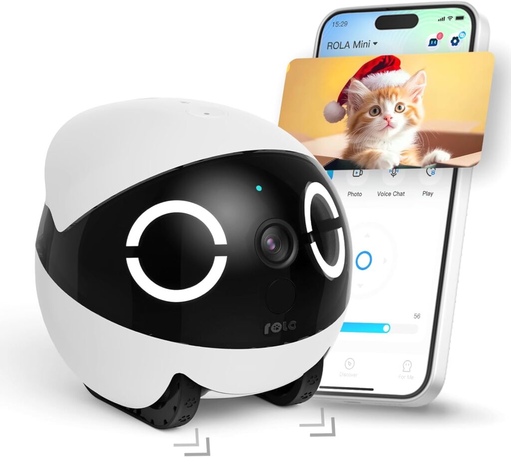 Cámara para mascotas Enabot EBO ROLA Mini 2k 3 megapíxeles